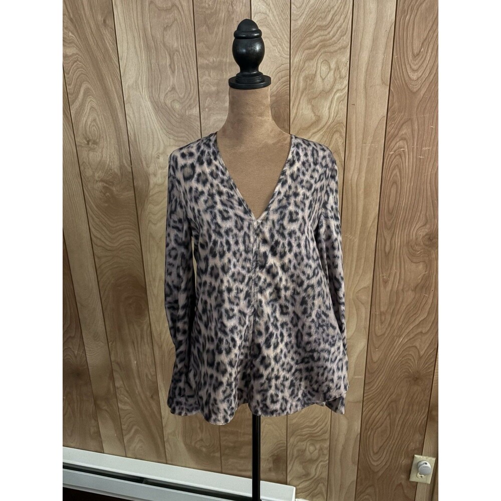 Joie Latacia Animal Print Blouse Size XS